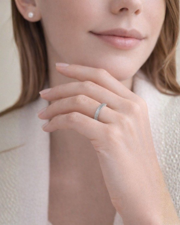 Producto - Anillo de Plata Medio-Sin Fin, Doble - 5