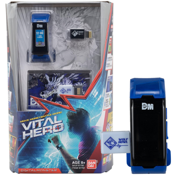 Producto - Digimon Vital Hero Interactive Reloj Dig Mascota Virtual Gabumon + 2 Dim Card