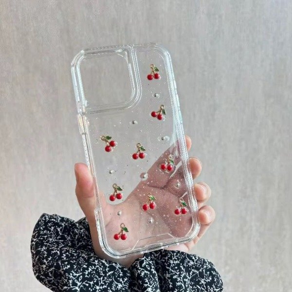 Producto - Funda CHERRIES AND PEARLS iPhone 15 Pro