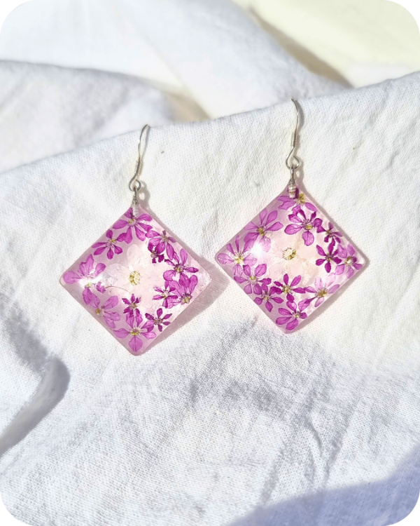 Producto - Aros Flor Cufea cuadrados
