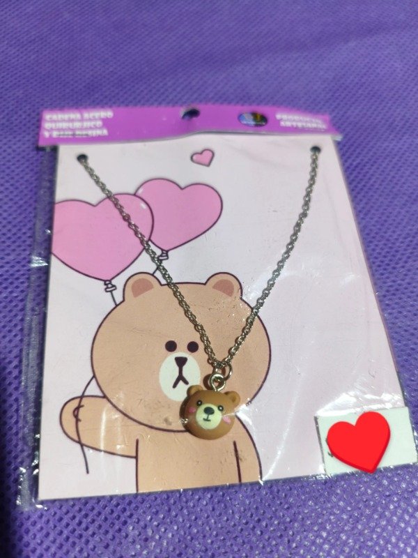 Producto - Osito kawaii - Colgante con dije chico - 1