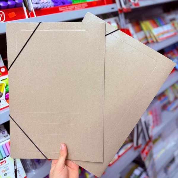Producto - Carpeta 3 SOLAPAS CON ELASTICO A4 Marron