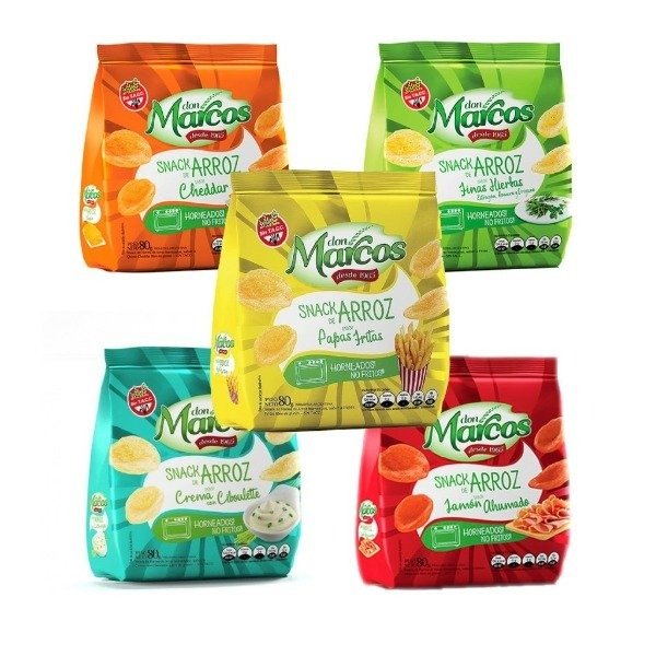 Producto - Don Marcos snacks de arroz sin tacc x80 grs.