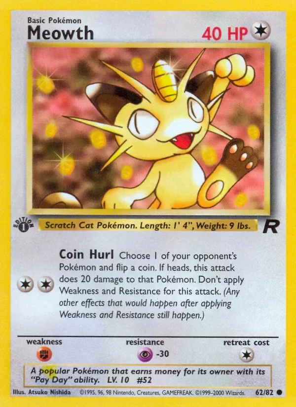 Producto - Meowth (62/82) [Team Rocket 1st Edition]