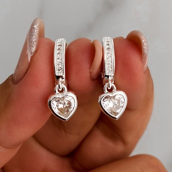 Producto - Aros corazón shine
