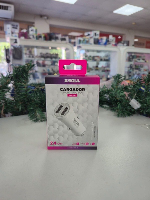 Producto - Cargador de Auto Dual USB 2.4A 10W Type C Soul CA-DUSB10WT