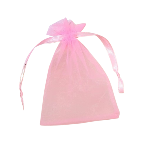 Bolsa de organza rosa