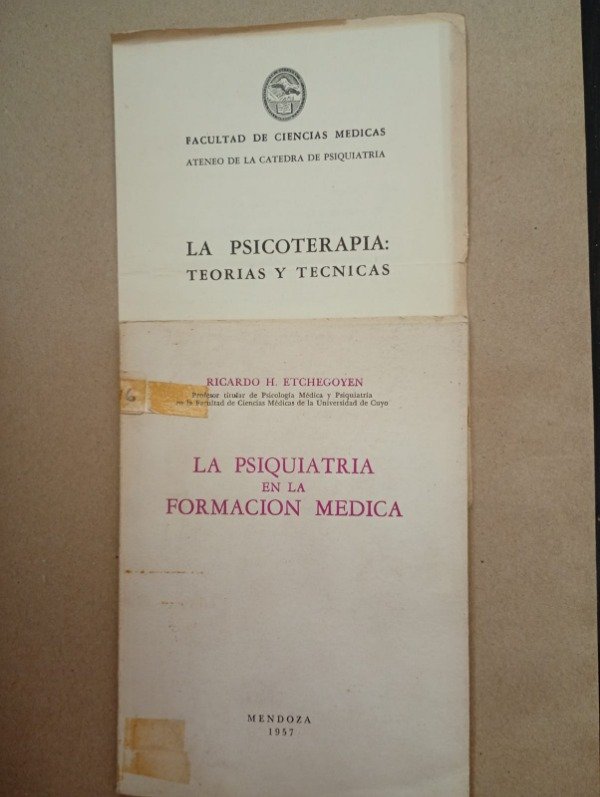 Producto - La psiquiatría en la formación médica - Ricardo H Etchegoyen - UdCuyo 1957