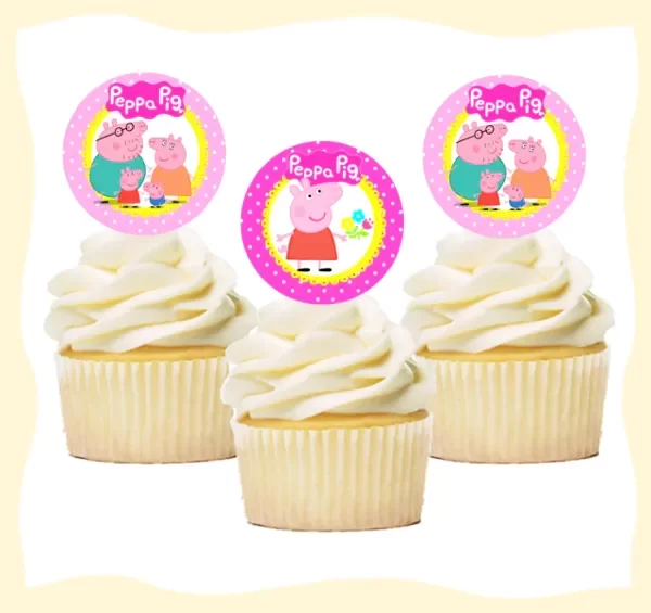 Producto - Peppa pig Topper cupcakes x10