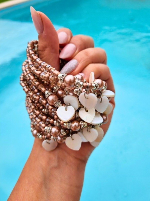 Producto - PULSERA NUDE CON CORAZON DE NACAR