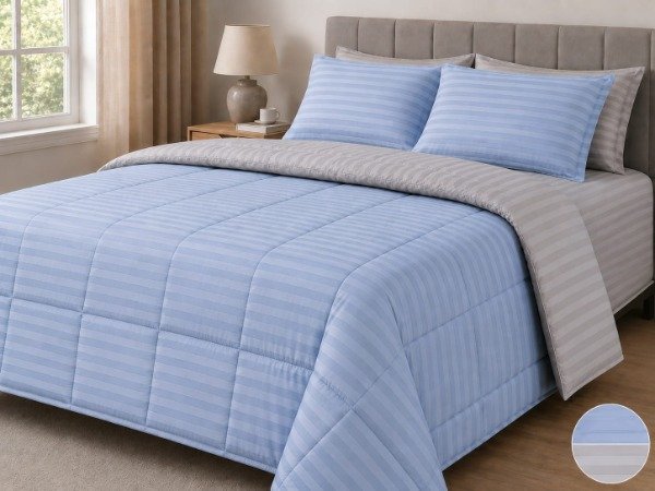 Producto - Acolchado Edredon Kasarah Dobby 600h Simil plumon c/ funda Queen - 1
