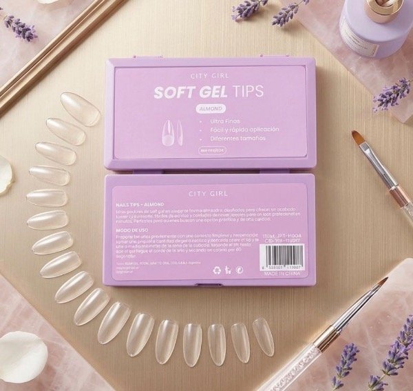 Producto - Caja Tips Soft Gel Almendra 600pcs City Girl