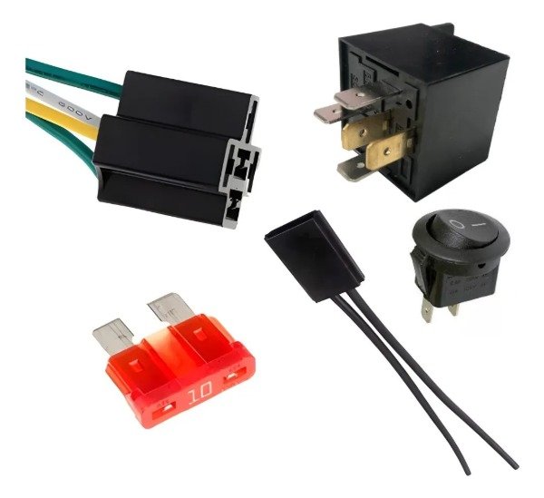 Producto - KIT INSTALACIÓN RELAY TECLA FUSIBLE PARA FAROS Y BARRAS