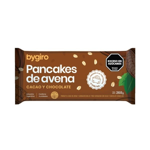 Producto - PANCAKES DE AVENA CHOCOLATE Y CACAO X 4U - BYGIRO