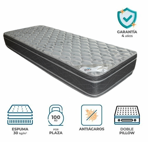 Producto - Colchon 1 plaza Espuma (0.80 x 1.90) Silver Flex