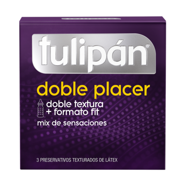 Producto - PRESERVATIVOS DE LÁTEX X 3 TULIPÁN DOBLE PLACER