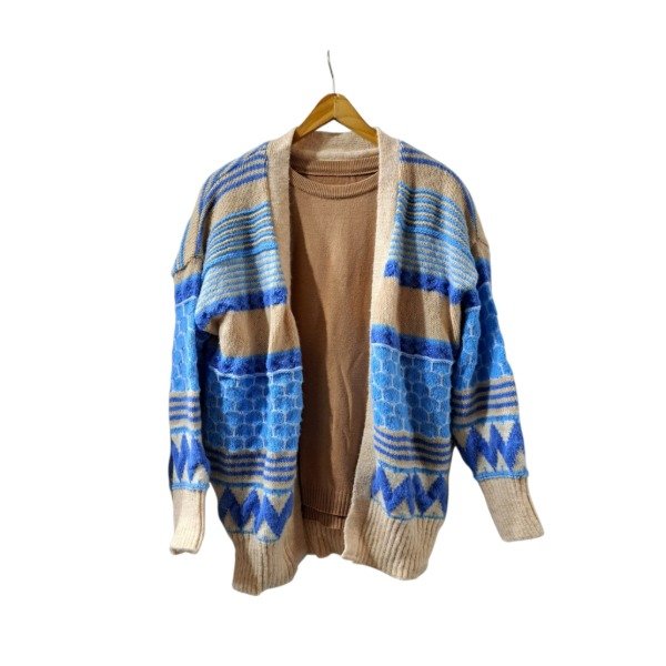 Producto - Saco Lana estampado. Talle unico entre 48y52 - 1