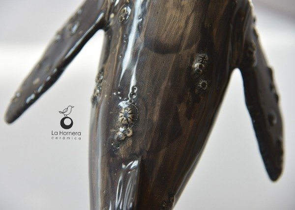 Producto - Escultura De Ballena De Cerámica Hecha A Mano Adorno Deco POR ENCARGO - 3