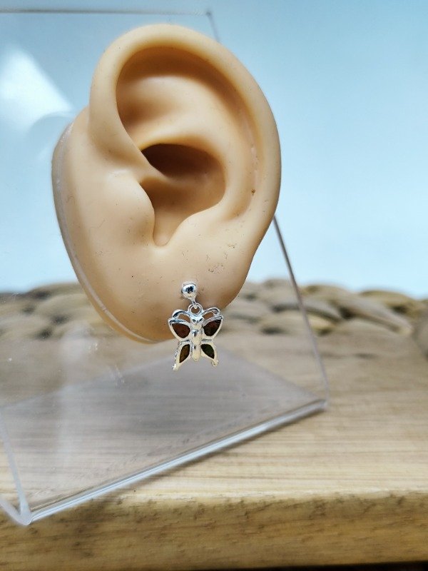 Producto - Aros Colgantes Mariposa Roja