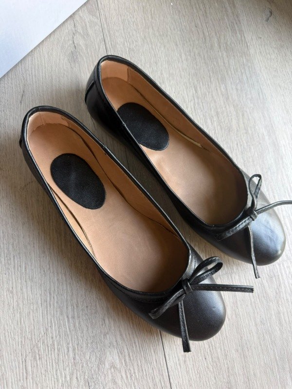 Producto - BALLERINA con moño cuero negro