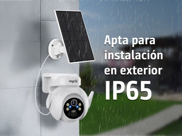 Producto - Camara De Seguridad IP WiFi Exterior Solar Nisuta NSIC72S Lente 4MP 2K - 3