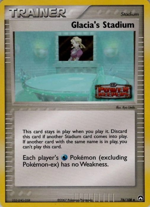 Producto - Glacia's Stadium 076/108 Reverse Holo - Power Keepers - Stamp