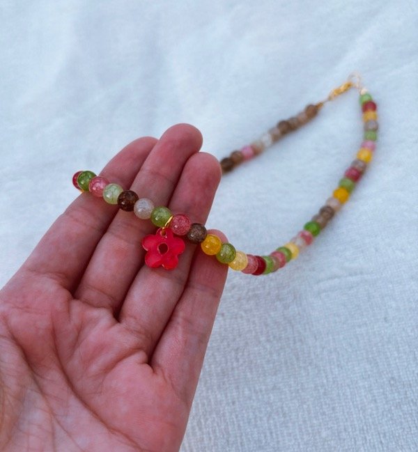 Producto - Collar mini florcitas color