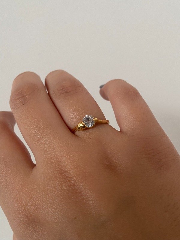 Producto - Anillo enchapado 10 - Talle 18 Blanco