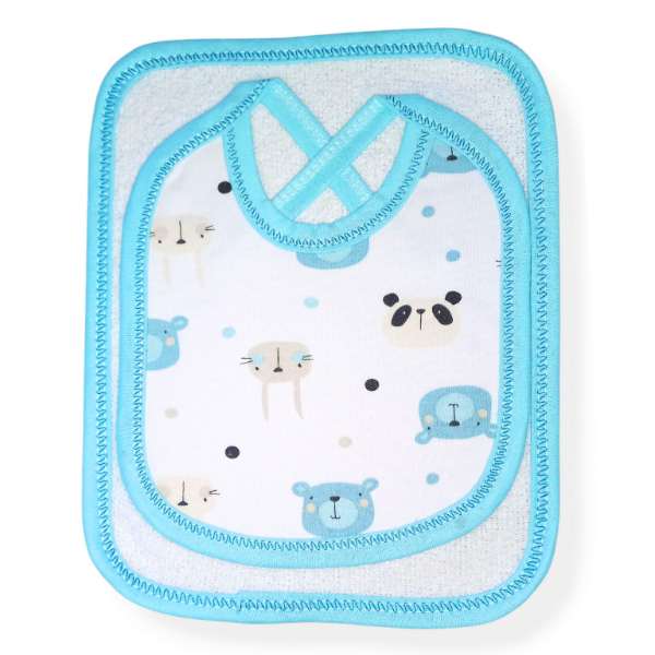 Producto - Babero con babita animales celeste