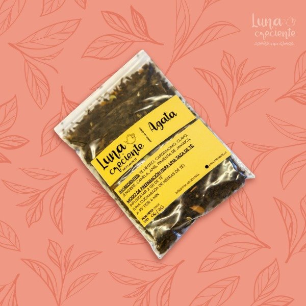 Producto - Ágata- Té negro,Cardamomo,Canela,Clavo,Pimienta,Anís, Jengibre