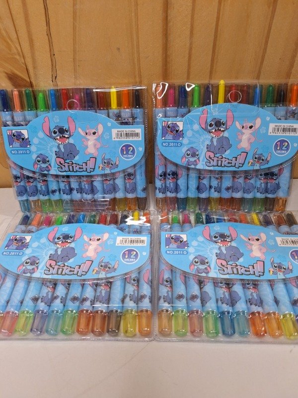 Producto - Crayones retráctil x12u estuche con abrojo
