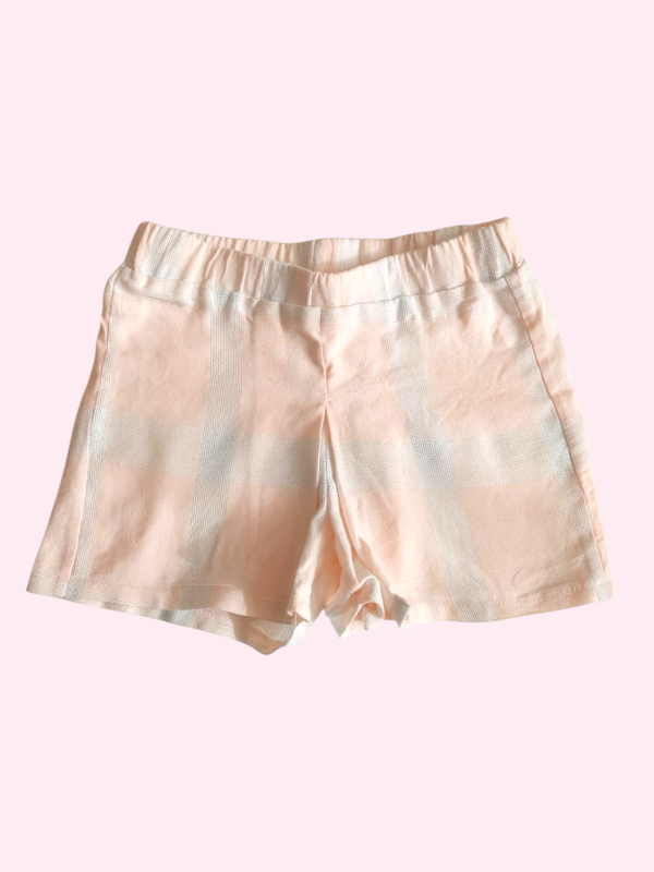 Producto - Short liviano rosa con plateado 6 años