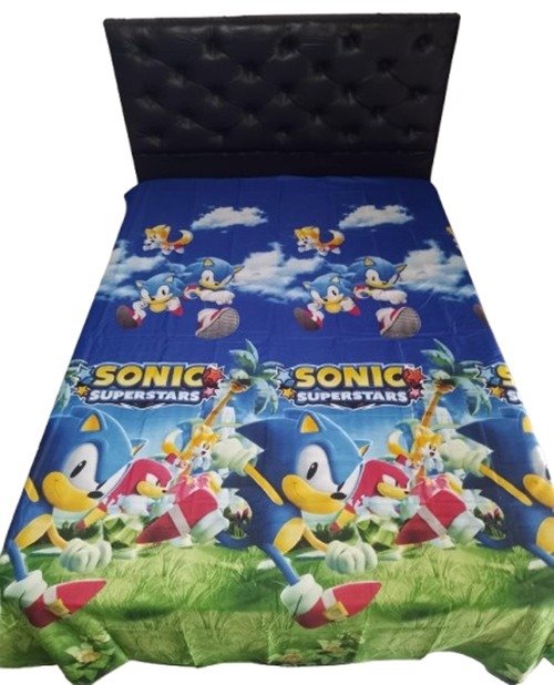 Producto - Juego de Sábanas Twin Infantil "Sonic Superstars" + Mochila