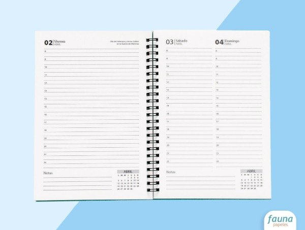 Producto - Agenda Diaria 2027 Horarios Mínima