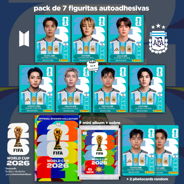 Producto - pack figuritas argentina bts