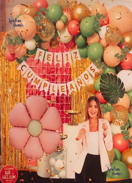 Producto - Set de Globos Feliz Cumpleaños Rosa Gold Dorado y Deco Party . 70 Artículos - 0