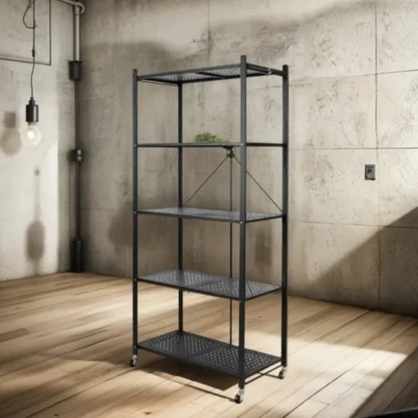 Producto - Estanteria Plegable 5 Niveles Con Ruedas Metal Grande