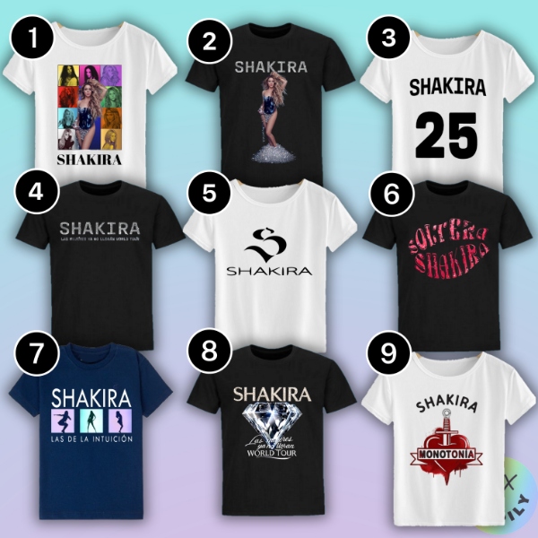 Producto - Remeras Shakira (varios modelos)