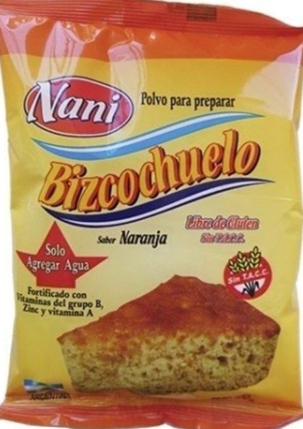Producto - PREMEZCLA BIZCOCHUELO NARANJA NANI