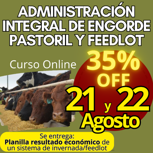 Producto - Curso Online: Administración Integral de Engorde Pastoril y Feedlot