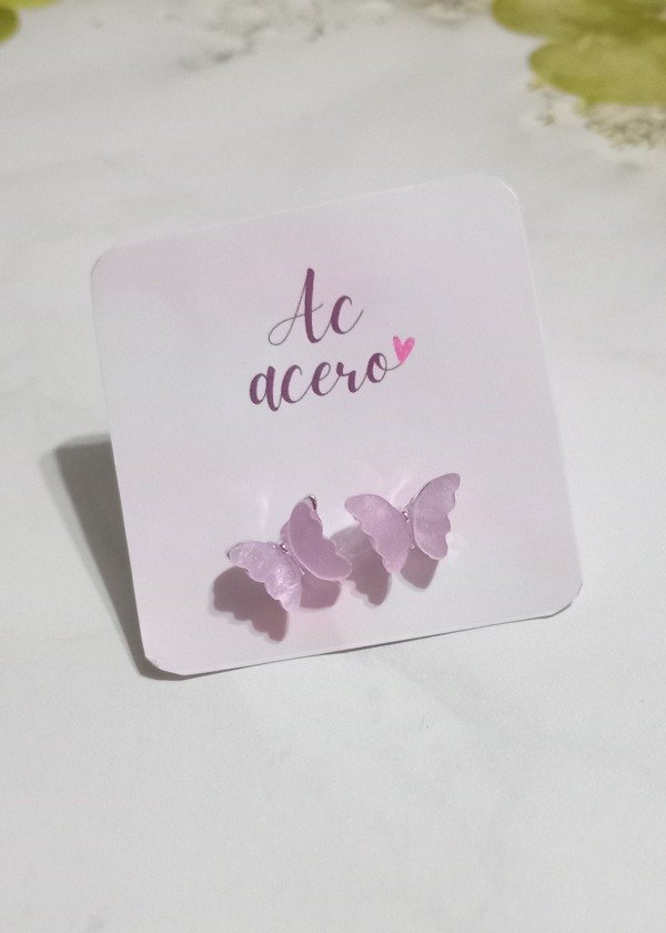 Producto - Aros mariposa lila