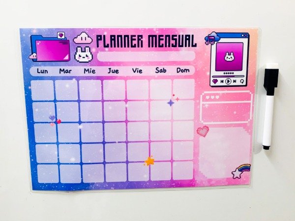 Producto - Planner Mensual Imantado Pixeles