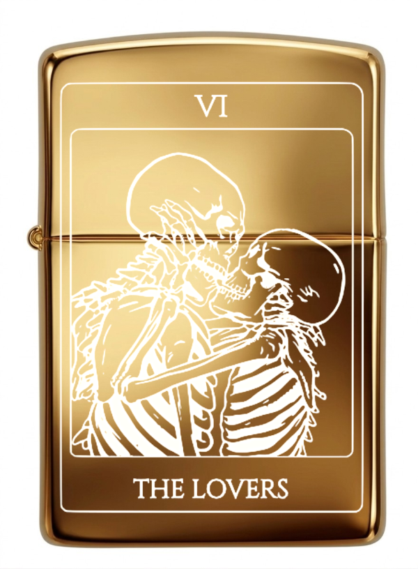 Producto - ENCENDEDOR AZUL RECARGABLE A BENCINA THE LOVERS BESO - 3