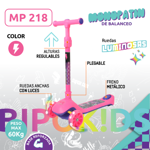 Producto - Monopatin balanceo plegable MP 218 Lila - 4