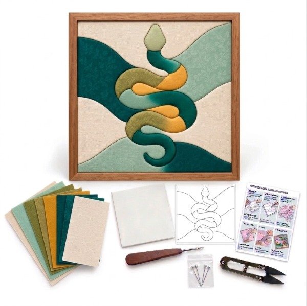 Producto - Kit Kinusaiga con bastidor Patchwork sin Costura Snake - 0
