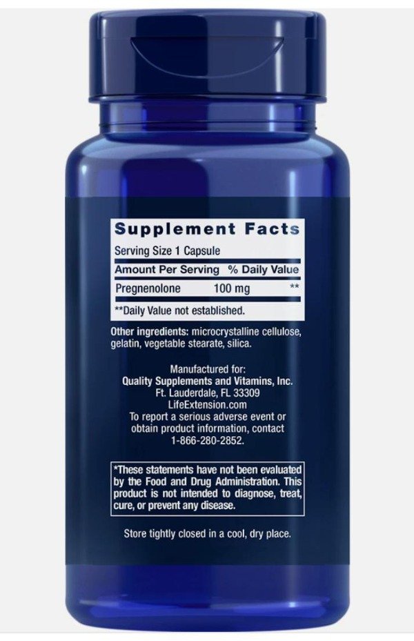 Producto - Pregnenolone 100 mg Life Extension - 2