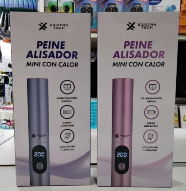 Producto - CC108804 PEINE ALISADOR MINI CON CALOR 200G TECH