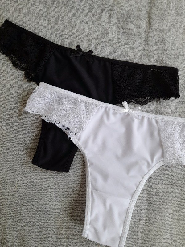 Producto - Pack x 2 Colaless Greta Microfibra y puntilla