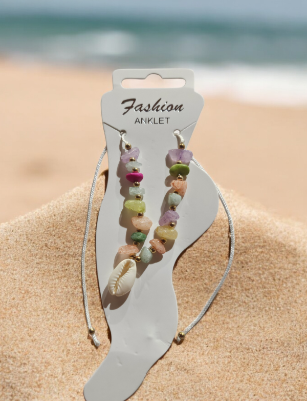 Producto - Tobillera piedritas colores