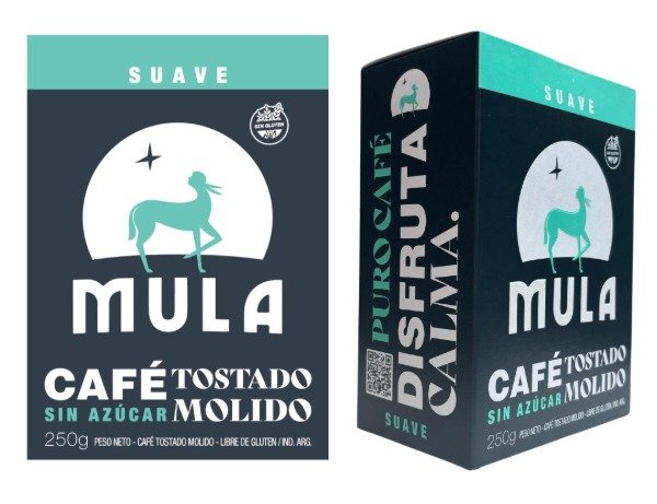 Producto - Café tostado molido SUAVE sin azúcar x 250grs SIN TACC MULA